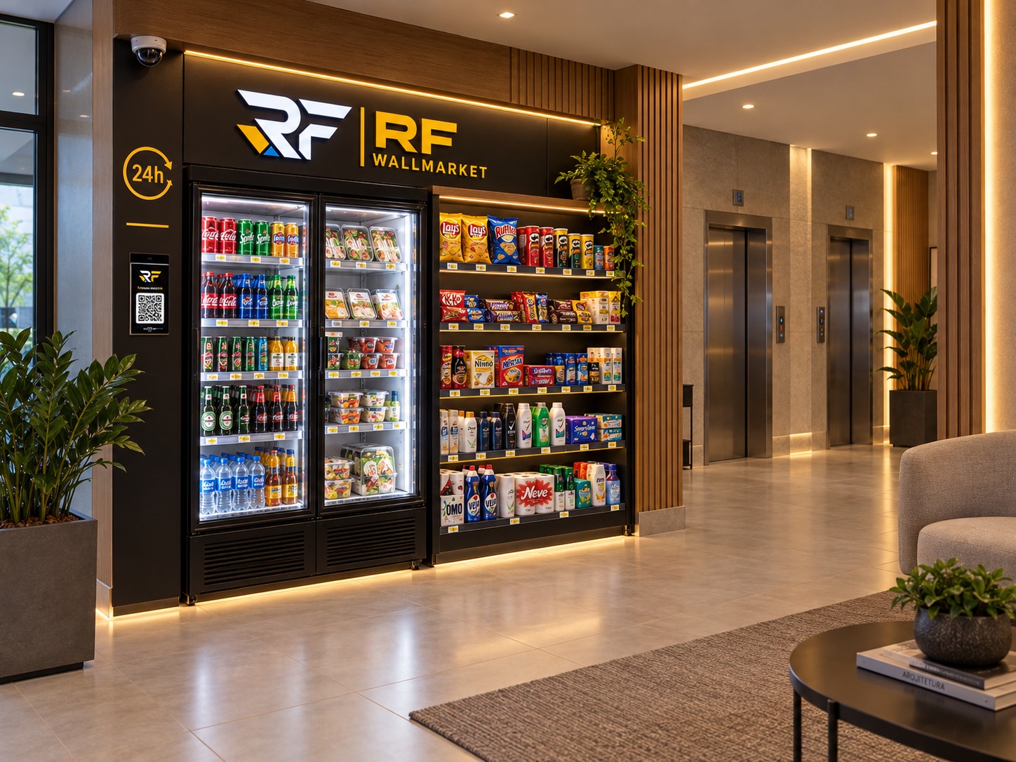 RF Wallmarket autônomo 24 horas integrado a uma área de lazer residencial