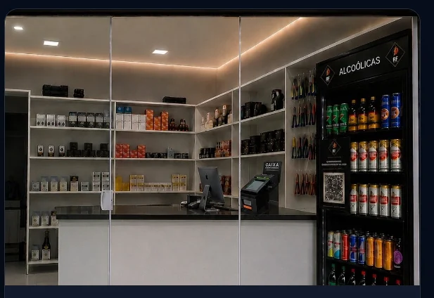 Box 24h RF Wallmarket com terminal de autoatendimento e expositor de bebidas com liberação controlada